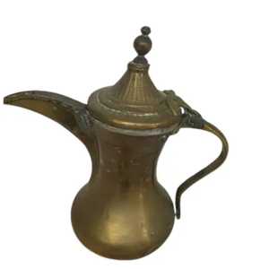 Engraved Gold Silver Arabic Coffee Dallah Premium Traditional Metal Pot Serving Kettle Luxury Hospitality <b>Tea</b> <b>Maker</b> Eco-Friendly - Product Image 5