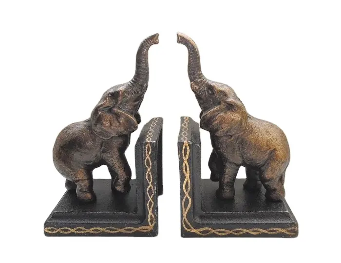 Two elephants Bookends modern creative book holder home desk table office bookend custom design made in india high quality