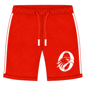 Bright <b>Red</b> Sports <b>Shorts</b> Custom Athletic Training Gym Workout Drawstring Quick Dry Breathable Performance Activewear Team - Product Image 1