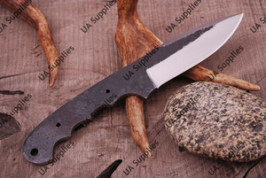 Couteaux utilitaires EDC à lame fixe en acier 1095, fabrication artisanale de qualité industrielle, pointe tombante, lames vierges personnalisables - Product Image 4