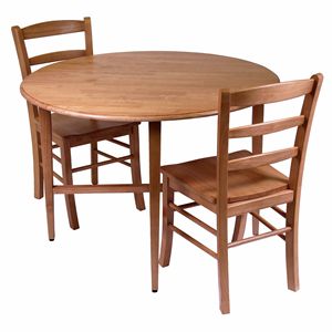 Hannah 3 pezzi Set da pranzo tavolo a goccia con 2 sedie a scala per la perfetta esperienza culinaria! - Product Image 1