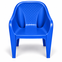 Chaise de salon en plastique empilable modulaire de qualité supérieure avec accoudoirs et dossier solide, durable, fabriquée en Inde, design minimaliste