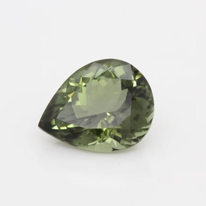 พลอยทัวร์มาลีนสีเขียวธรรมชาติ รูปทรงลูกแพร์ จากบราซิล เจียระไนเหลี่ยม พลอยหลวม ขายส่ง ผู้จัดจำหน่ายเครื่องประดับชั้นดี 1 กะรัต - Product Image 1