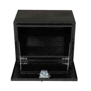 Caja de Herramientas de Aluminio Negra de 24 Pulgadas con Cierre Simple y Cinco Compartimentos - Product Image 1