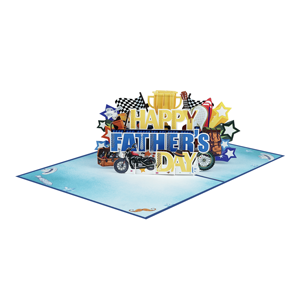 Tarjeta de Felicitación 3D Pop-Up para el Día del Padre, Hecha a Mano, Azul, Regalo Creativo, Personalizada, Venta al Por Mayor - Product Image 2