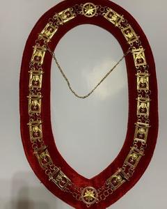 BEST ACTION PRODUCTS Collier chaîne Royal Arch Chapter - Plaqué or, velours violet, orné de bijoux, modèle CC-1000 pour chiens - Product Image 3