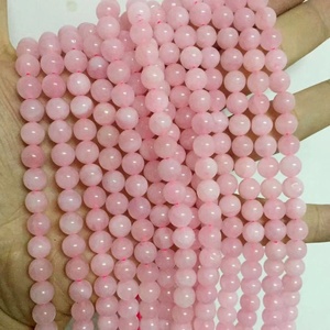 Cuentas redondas opacas de cuarzo rosa natural, cuentas sueltas de cuarzo rosa para la fabricación de joyas, proveedor mayorista de piedras preciosas - Product Image 5