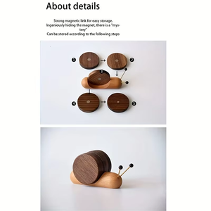 Ensemble de sous-verres en bois en forme d'escargot, faits à la main, style nordique, en bois naturel et résine époxy, décoration de table de REHMAN CRAFT - Product Image 6