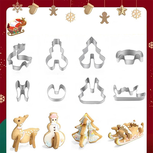 Different Shape Biscuits <b>Cookie</b> Cutter for Christmas New Year Party Restaurant Home Kitchen Baking Tools Biscuit <b>Cookie</b> Cutter - Product Image 3