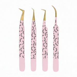 Juego de 3 piezas de extensiones de pestañas con mango de diseño personalizado en punta de fibra multicolor para un agarre perfecto - Product Image 6