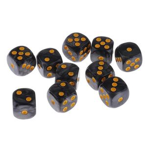 Jeu de dés à motif de perles sur deux faces, dés de jeu durables, Yahtzee Bunco, moulés et gravés, avec pochette à dés portable - Product Image 3