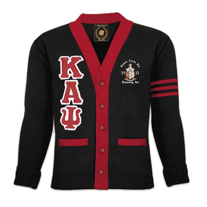 Wholesale Kapp@ Alpha Psi Unisex Maroon V-Neck <b>Cardigans</b> Full Sleeve Embroidery Logo Knit Sorority Fraternity <b>Sweaters</b> - Product Image 3