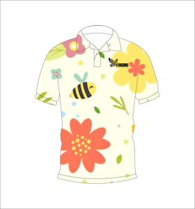 เสื้อโปโลลายดอกไม้ซันนี่ พิมพ์ลายตามสั่ง เสื้อกอล์ฟแขนสั้นลำลอง ชุดทีม เสื้อผ้าสำหรับออกกำลังกาย - Product Image 4