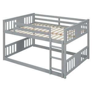 Letto a Castello Grigio Full Over Full con Scala per Bambini SKU LT000207AAE - Product Image 4