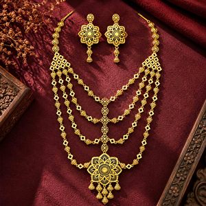 Ensemble de colliers longs en or rempli 14K, 18K, 24K, style turc, design traditionnel de Dubaï, bijoux de mariée tendance, vente en gros - Product Image 3