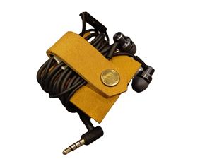 Organizador exclusivo de auriculares hecho a mano de cuero puro del fabricante 100% de alta calidad para viajes y uso diario - Product Image 3