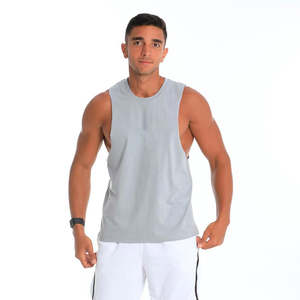 Camiseta sin Mangas de Alta Calidad para Hombre, Corte Ajustado, 100% Algodón, Cuello Redondo, Secado Rápido, Ecológica, para Gimnasio y Fitness - Product Image 1