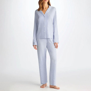 Women Ribbed Pajama <b>Set</b> Stretchable <b>Lounge</b> Wear Soft Nightwear Comfortable <b>Two</b> <b>Piece</b> Sleep Clothing for Home - Product Image 6