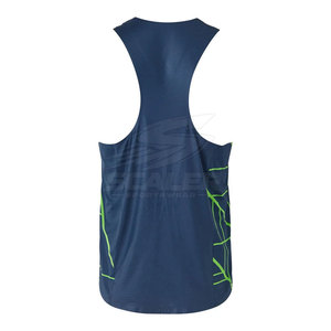 Summer Sports <b>Men</b> Gym <b>Singlet</b> Breathable Quick Dry Lightweight Sleeveless Polyester/Cotton Crew Neck Top Outdoor Running - Product Image 2