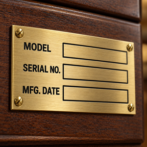 Plaque signalétique en acier inoxydable gravée, plaque de données industrielle personnalisée avec numéro de série, fournisseur OEM - Product Image 3