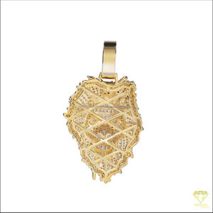 Colgante de Joyería de Lujo con Diseño de León, Acabado Pulido y Piedras de Diamante Moissanite VVS - Product Image 6