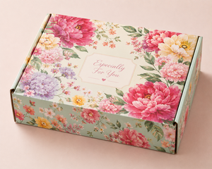 กล่องกระดาษลูกฟูกพิมพ์ลายดอกไม้พร้อมโลโก้ - Product Image 2