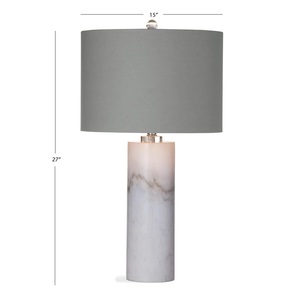 Luxury Marble <b>Bedside</b> Lamp With Minimal Modern Silhouette Chic Neutral Contrast And Timeless Decorative Beauty - Product Image 5