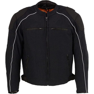 Chaqueta de Motocicleta Textil Blindada Negra para Hombre SAMROZ SPORTS - Invierno, Impresión Reflectante Completa, Forro Extraíble de 220g - Product Image 2