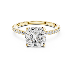 แหวนหมั้นเพชรทรงคุชชั่น 2.5 กะรัต ทองคำขาว 14K สำหรับผู้หญิง คลาสสิก ได้รับการรับรองจาก IGI เพชรเพาะเลี้ยงในห้องปฏิบัติการ เหมาะสำหรับวันครบรอบแต่งงาน - Product Image 1