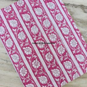 Block Print Cotton Cambric 60X60 Running Fabric Traditional Jaipuri Print Cotton Fabric - Product Image 3