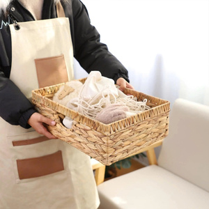 New Latest Design Water Hyacinth Wicker <b>Basket</b> <b>Storage</b> Unique Water Hyacinth Braided Natural Decor Home Bedroom - Product Image 3