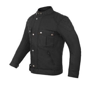 HSN XPORT <b>Men</b> <b>Black</b> Cotton <b>Biker</b> Jacket Winter Casual Denim Style Coat With Quilted Shoulders - Product Image 1