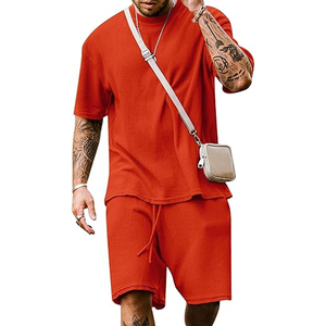 Conjunto de Pantalones Cortos Cargo para Hombre, Fabricante de Camisetas de Algodón, Atuendo Casual de Verano, Suministro al por Mayor OEM ODM - Product Image 1