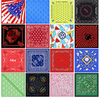 Hoogwaardige op maat gemaakte katoenen bandana, 22 inch, bedrukt vierkant zakdoekje, ademend, geschikt voor alle seizoenen, streetwear, outdoor accessoires
