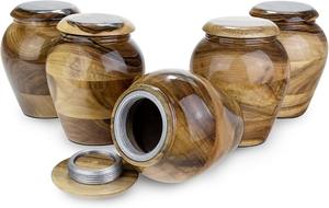 Urne funéraire artisanale, urne commémorative personnalisée en bois avec couvercle, urne à cendres à fermeture sécurisée, urne de crémation moderne en bois - Product Image 6