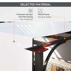 Tenda Parasole Retrattile Bianca 10x10 - Pergola Resistente alle Intemperie - Product Image 4