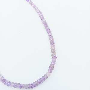 Cuentas de amatista facetada en forma de rondel, hilo de 4 pulgadas, 3-6 mm, para fabricación de joyas al por mayor - Product Image 3