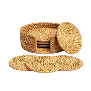 AVAILABLE Premium Durable Sustainable Rattan <b>Placemat</b> Coaster High Quality Best Selling Eco Friendly Heat Insulation Table Mat - Product Image 1