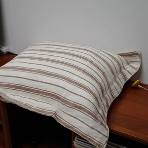 Striped Linen Cushion Cover Rectangle Envelop Closure Breathable Woven Home <b>Decor</b> <b>Pillow</b> Case - Product Image 1