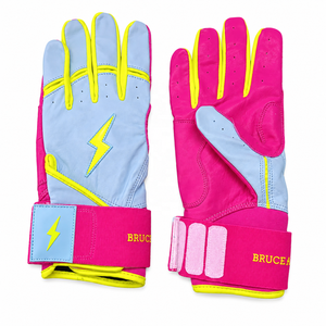 <b>Prime</b> Craft PU Leather Professional Baseball Batting Gloves Ambidextrous Hook Loop Closure Custom Logo High Quality Unisex Youth - Product Image 3