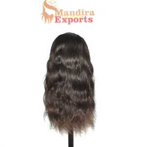 Raw Hair Wholesale Remy Pure Virgin Indian <b>Human</b> Hair Extensions Black Color Wavy Weaving HD for Lace <b>Wig</b> Single Weft 100g - Product Image 2