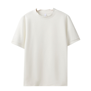 Camiseta de Manga Corta para Hombre, Estilo Coreano, Invierno, Cálida, 280g, Casual, Transpirable, Suave, Color Sólido, Corte Holgado, Modelo N4-189 - Product Image 3