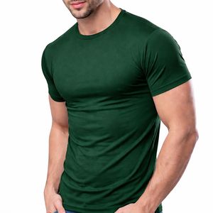 Camiseta de algodón sólido personalizada para hombre, manga corta, cuello redondo, informal, para uso diario en verano, tela suave y transpirable, camiseta para hombre - Product Image 2