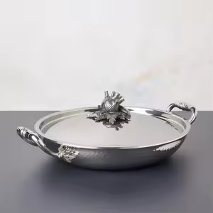 <b>Copper</b> Roasting <b>Pan</b> With Stainless Steel Lining <b>And</b> Zinc Alloy Handles Oven Safe Vintage Design Hand Wash Only - Product Image 2