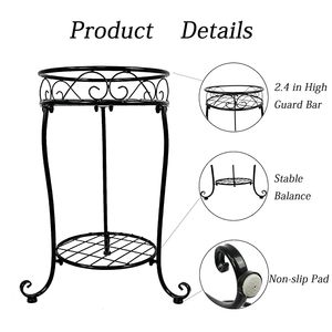 Plant <b>Stand</b> Rack 2 Tier Metal Potted Holder Indoor Outdoor Flower <b>Pot</b> <b>Stand</b> for Home Garden Balcony Patio Decorative Planter - Product Image 3
