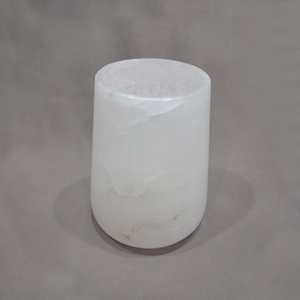 Vase en pierre d'albâtre artisanal de style indien, pour la décoration de la maison, du jardin et des mariages, prix de gros en vrac de la collection de luxe - Product Image 5