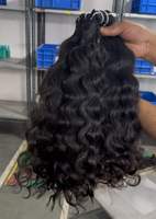 Extensions de cheveux humains indiens bruts noirs 100% naturels, double trame machine, qualité supérieure, prix de gros, lots de cheveux vierges premium