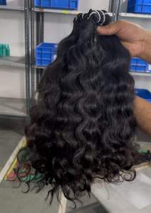 Extensiones de Cabello Humano Indio Virgen Negro 100% Natural, Doble Trama a Máquina, Mejor Calidad, Precio al por Mayor, Paquetes de Cabello Virgen Premium - Product Image 2