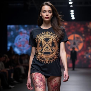Camiseta Gráfica de Fiesta Gótica, Camiseta Urbana de Manga Corta de Algodón con Personalización OEM ODM - Product Image 4