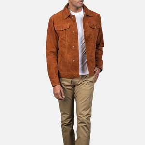 New Style Winter Men's Customized Leather <b>Jacket</b> Sleeves Full Men <b>jacket</b> Wholesale Price Leather Men <b>Jacket</b> brown color - Product Image 1